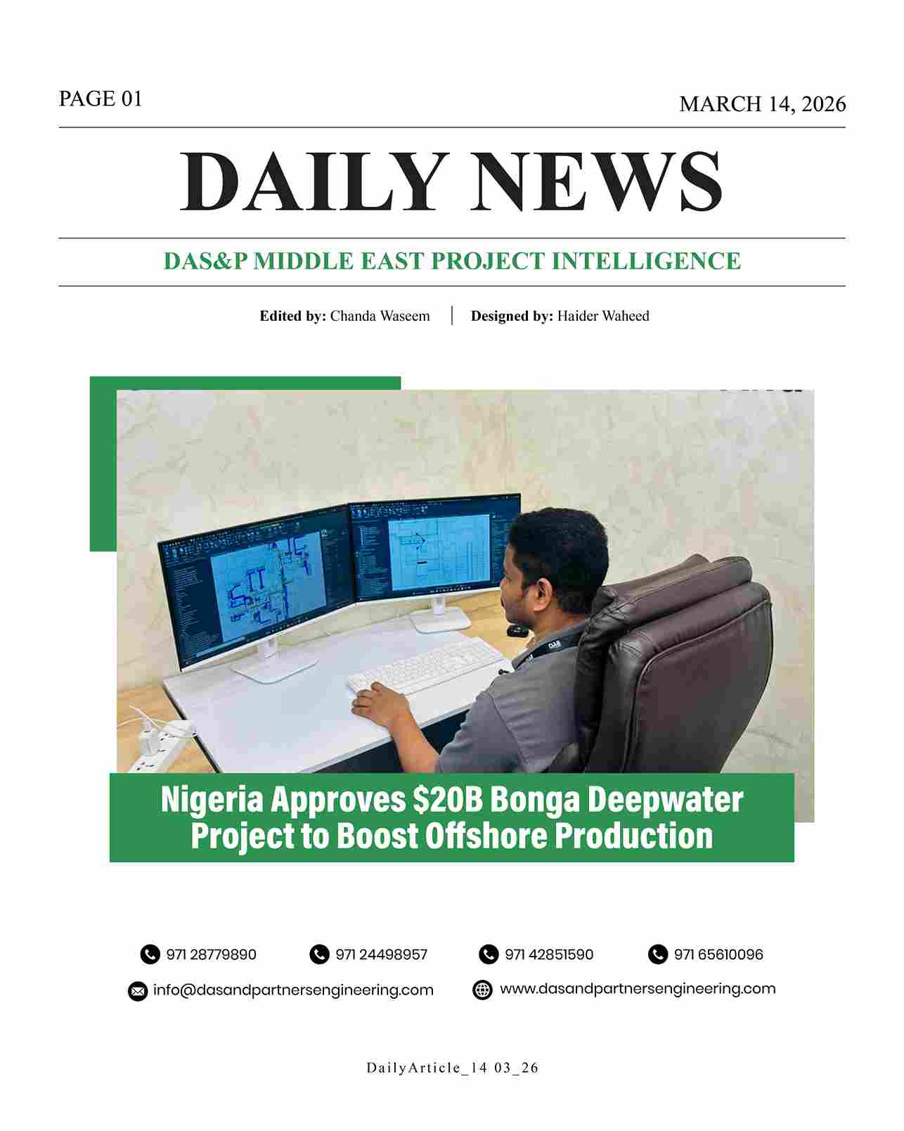 Daily News with DAS&P - 14th Mar 2026
