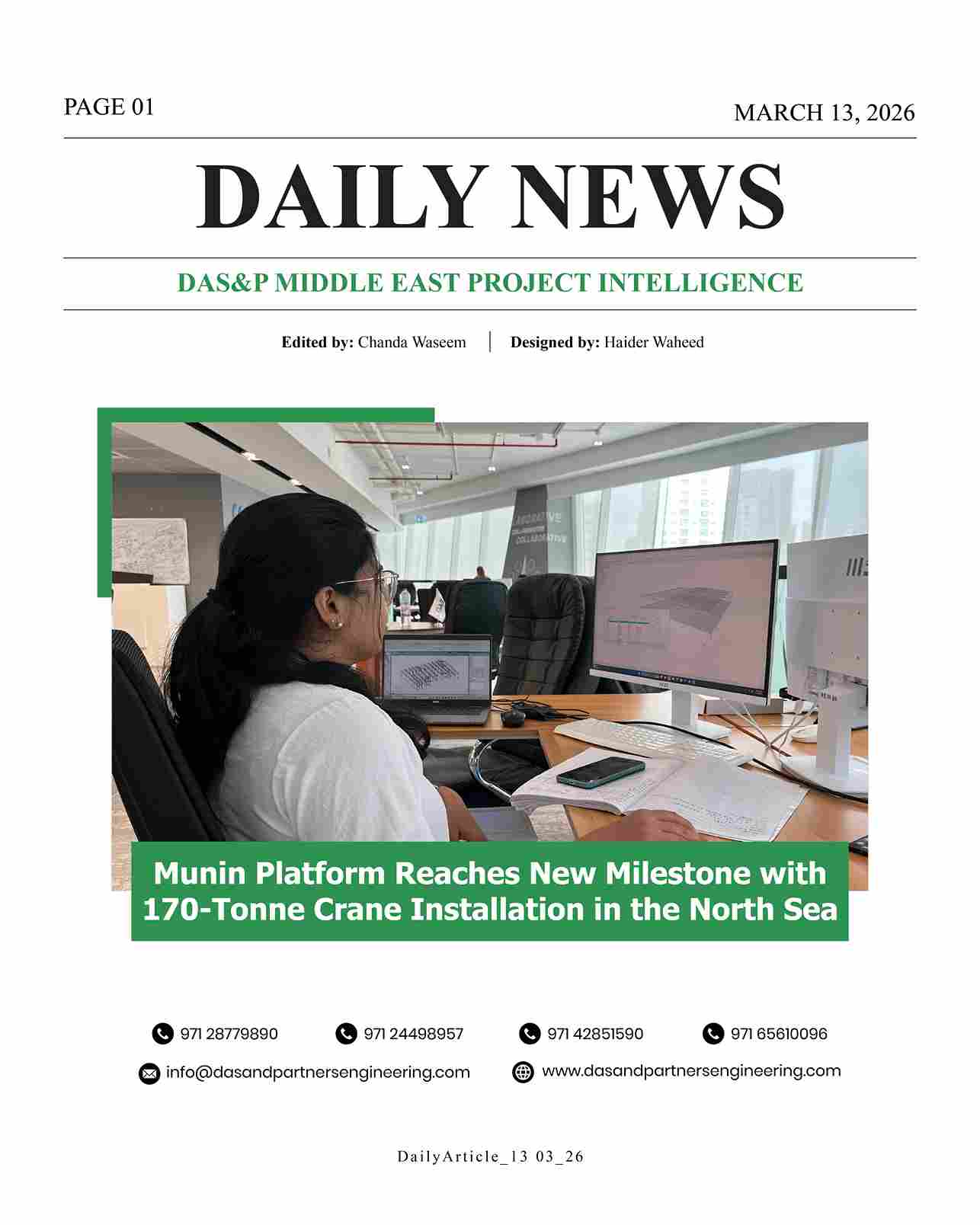 Daily News with DAS&P - 13th Mar 2026