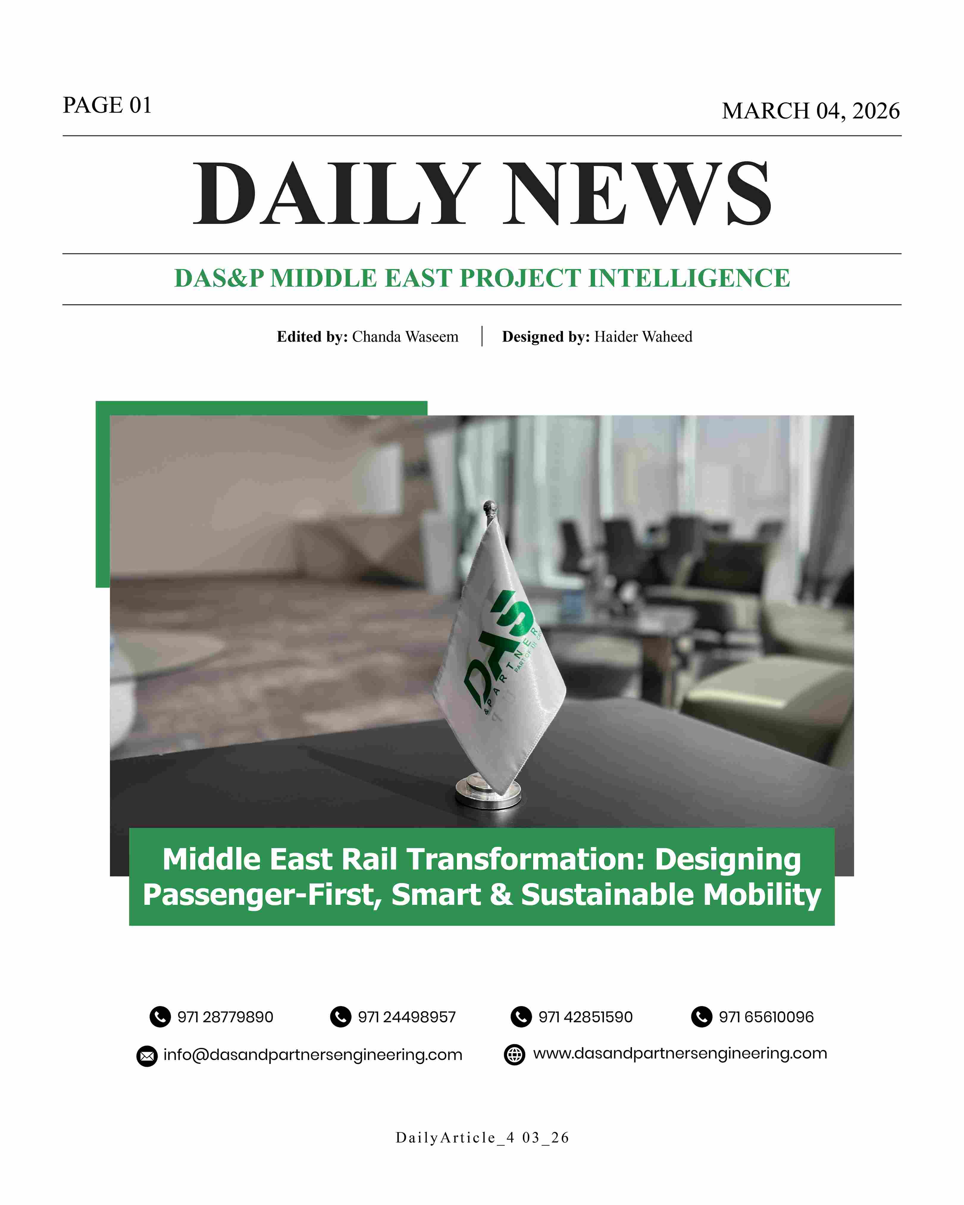 Daily News with DAS&P - 4th Mar 2026