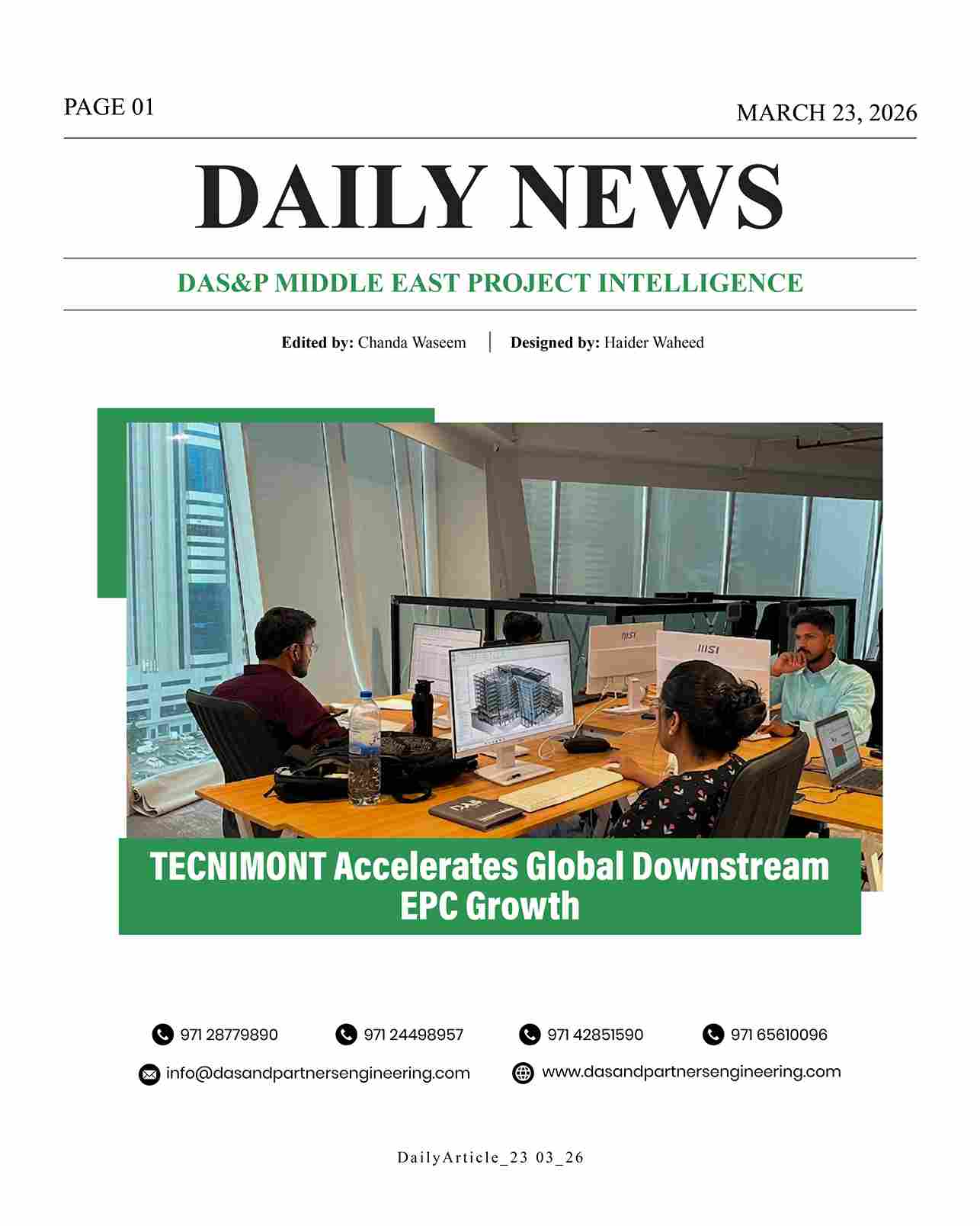 Daily News with DAS&P - 23th Mar 2026