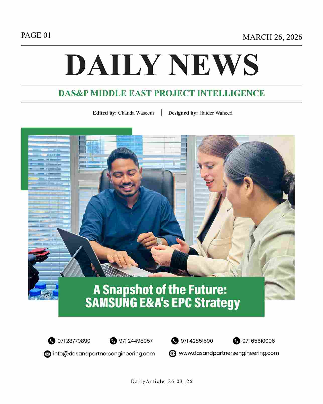 Daily News with DAS&P - 26th Mar 2026