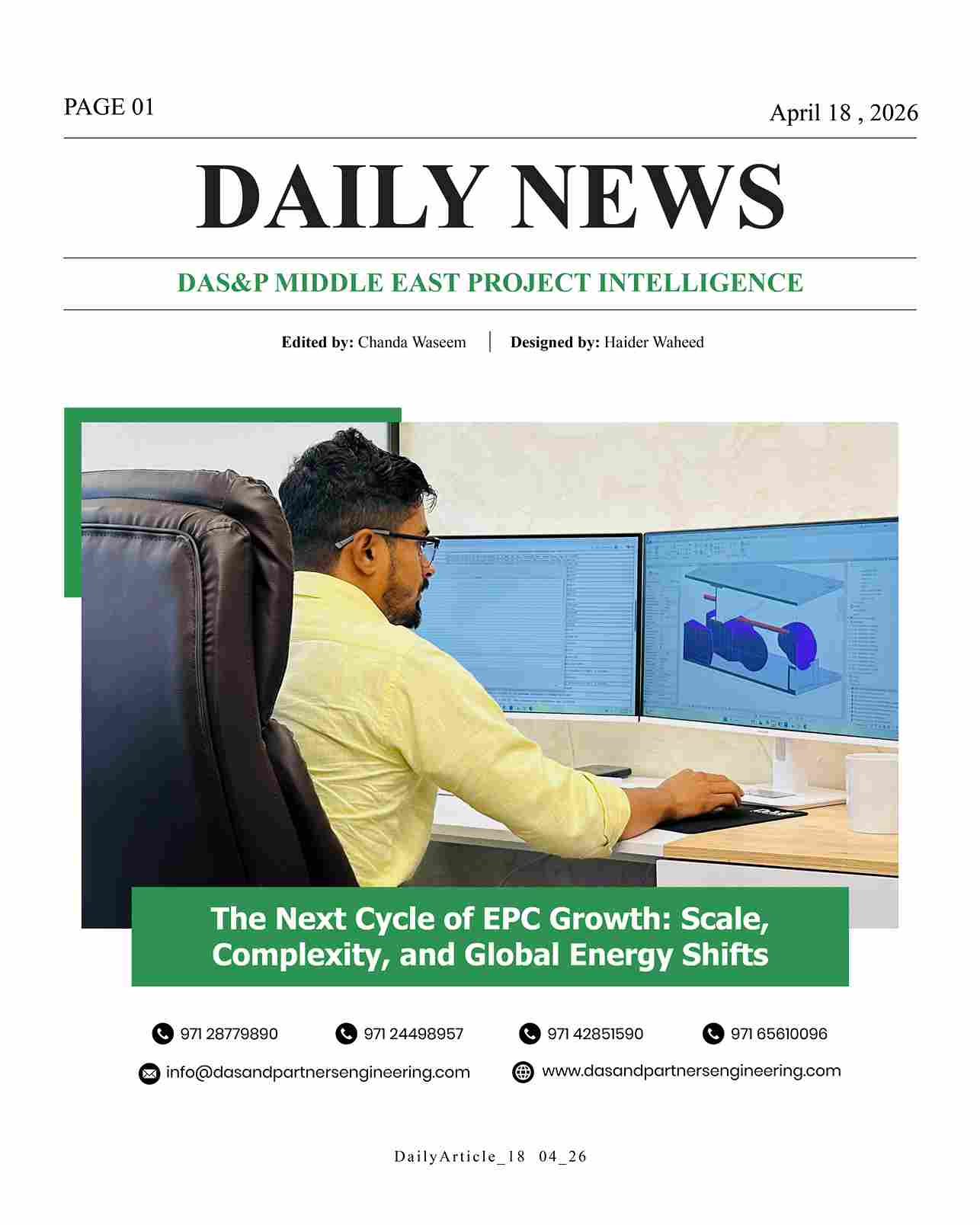 Daily News with DAS&P - 18th Apr 2026