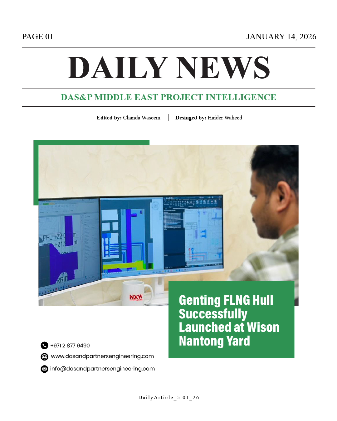 Daily News with DAS&P - 14th Jan 2026