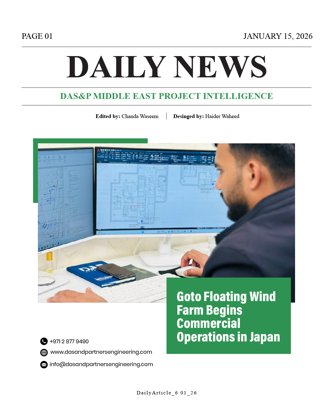 Daily News with DAS&P - 15th Jan 2026