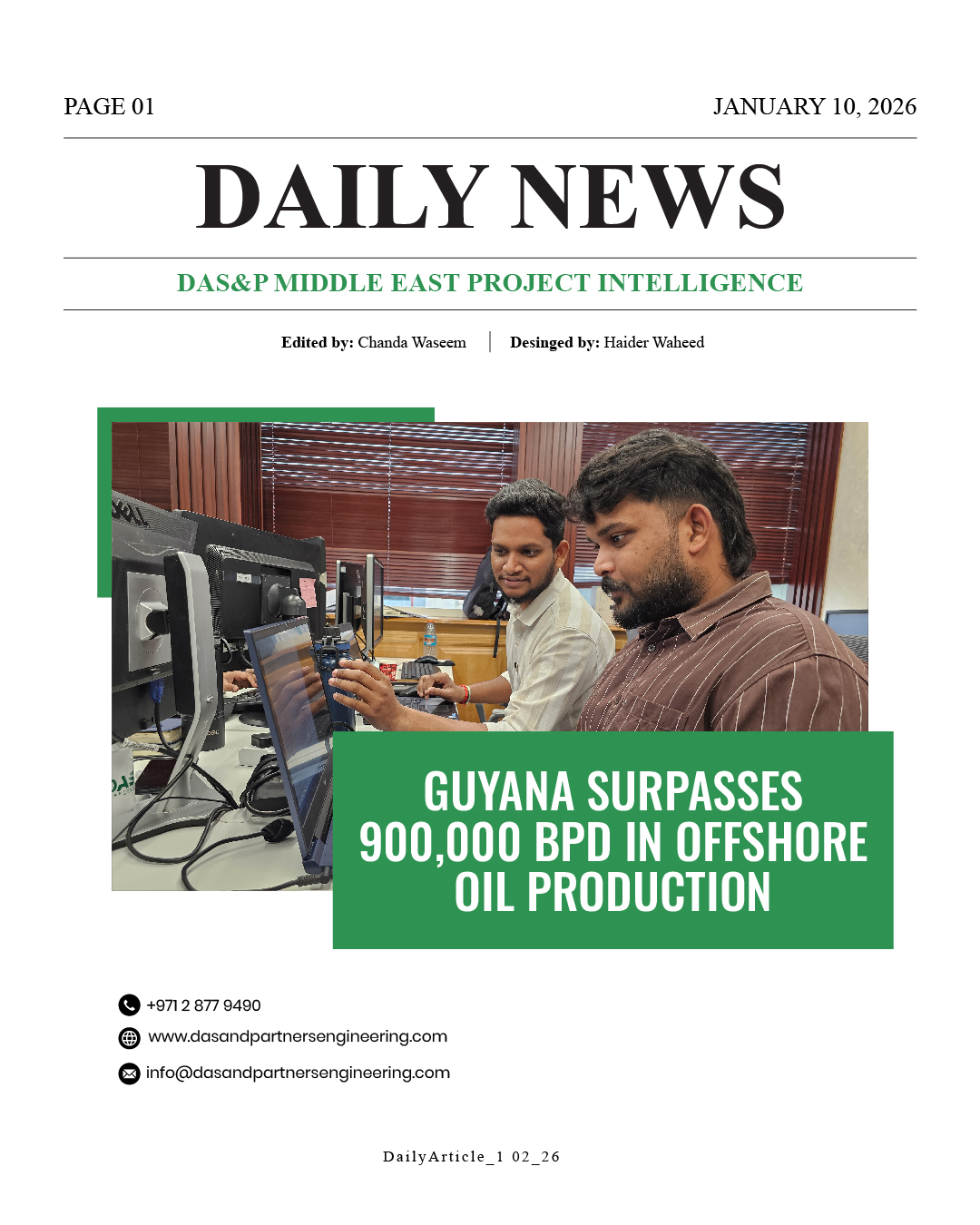 Daily News with DAS&P - 10th Jan 2026