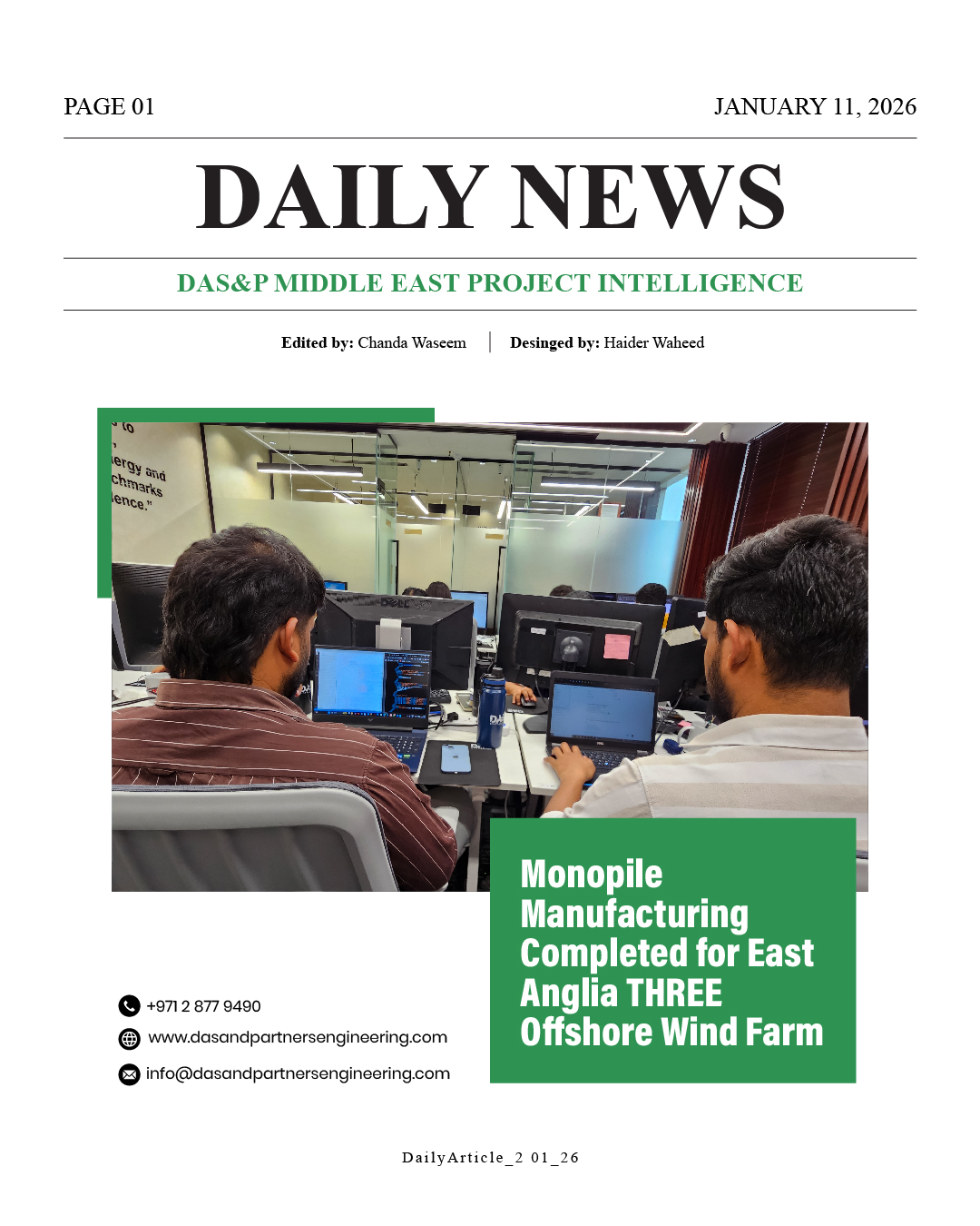 Daily News with DAS&P - 11th Jan 2026
