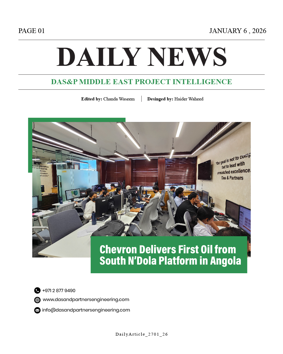 Daily News with DAS&P - 06th Jan 2026