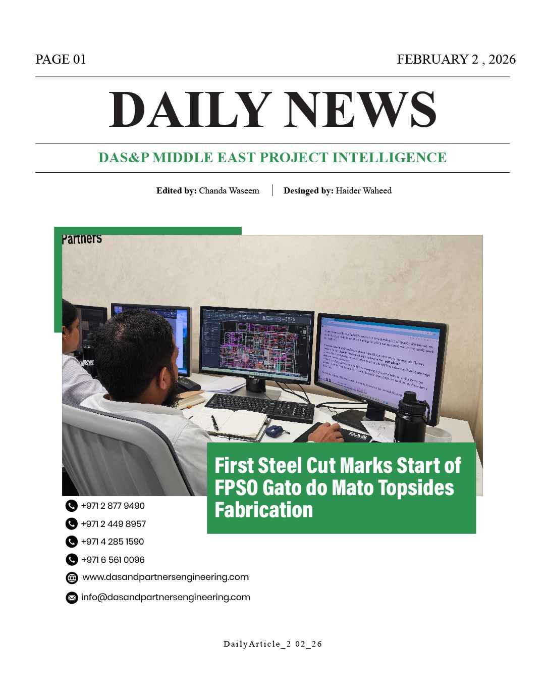 Daily News with DAS&P - 2nd Feb 2026