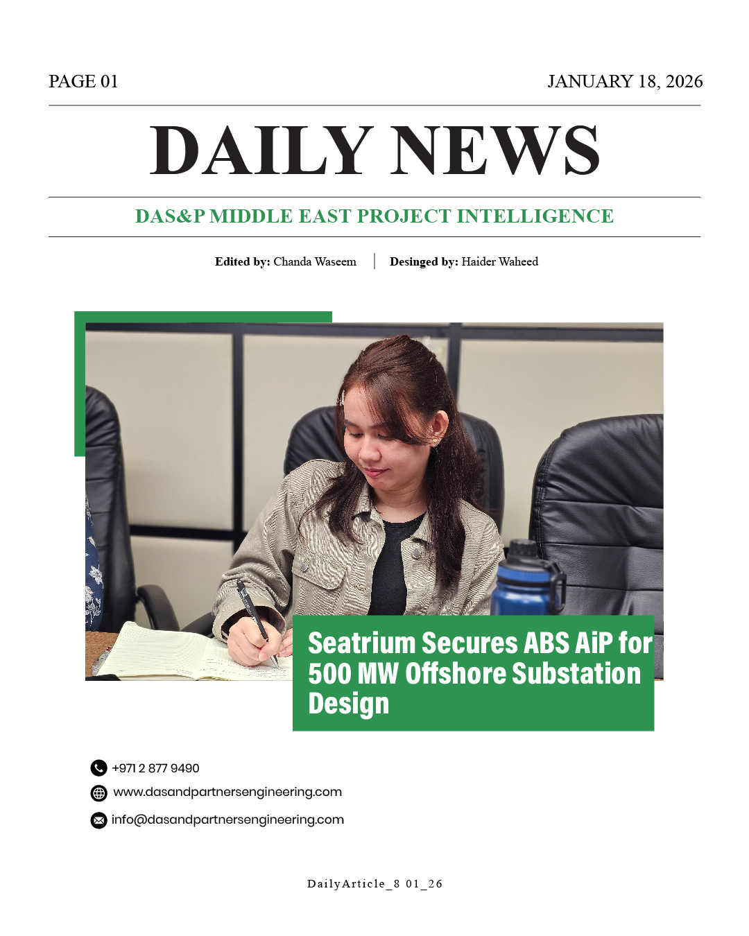 Daily News with DAS&P - 18th Jan 2026