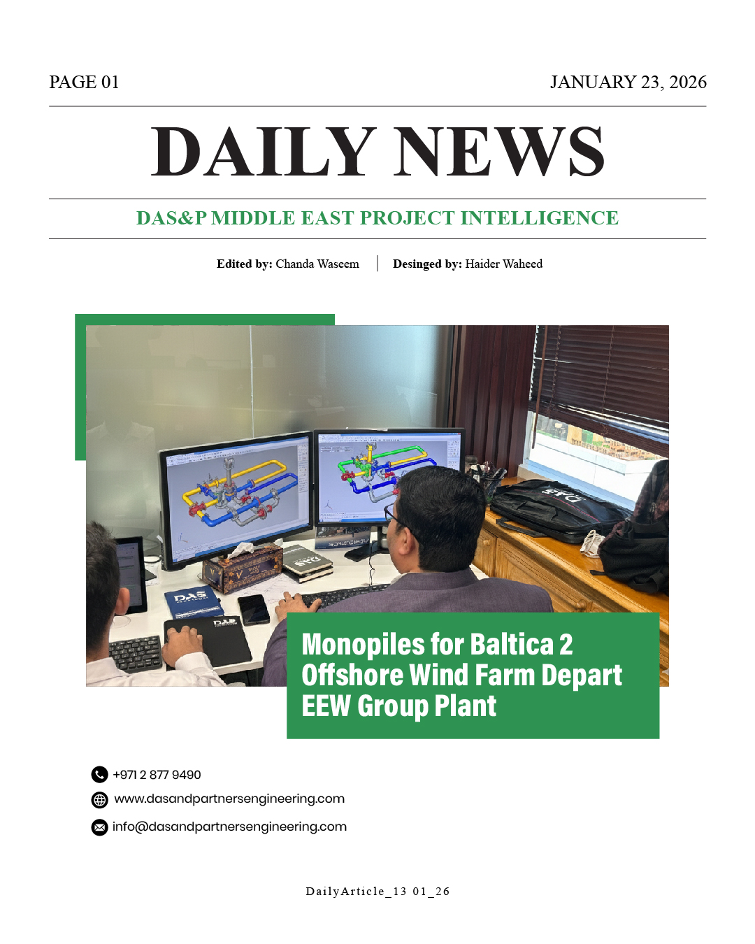 Daily News with DAS&P - 23th Jan 2026