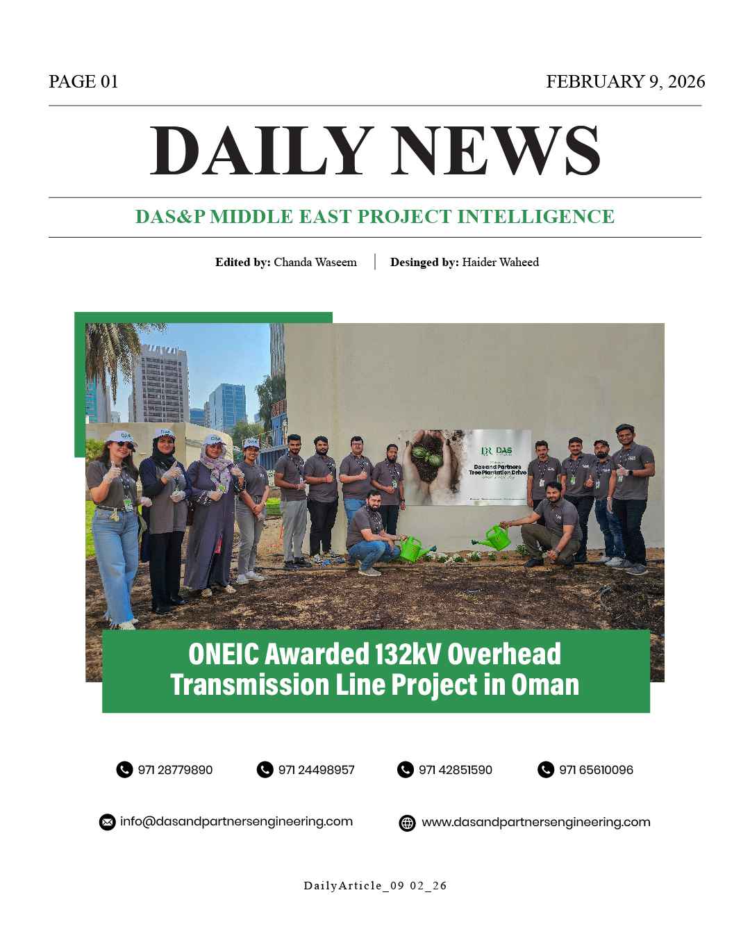 Daily News with DAS&P - 9th Feb 2026