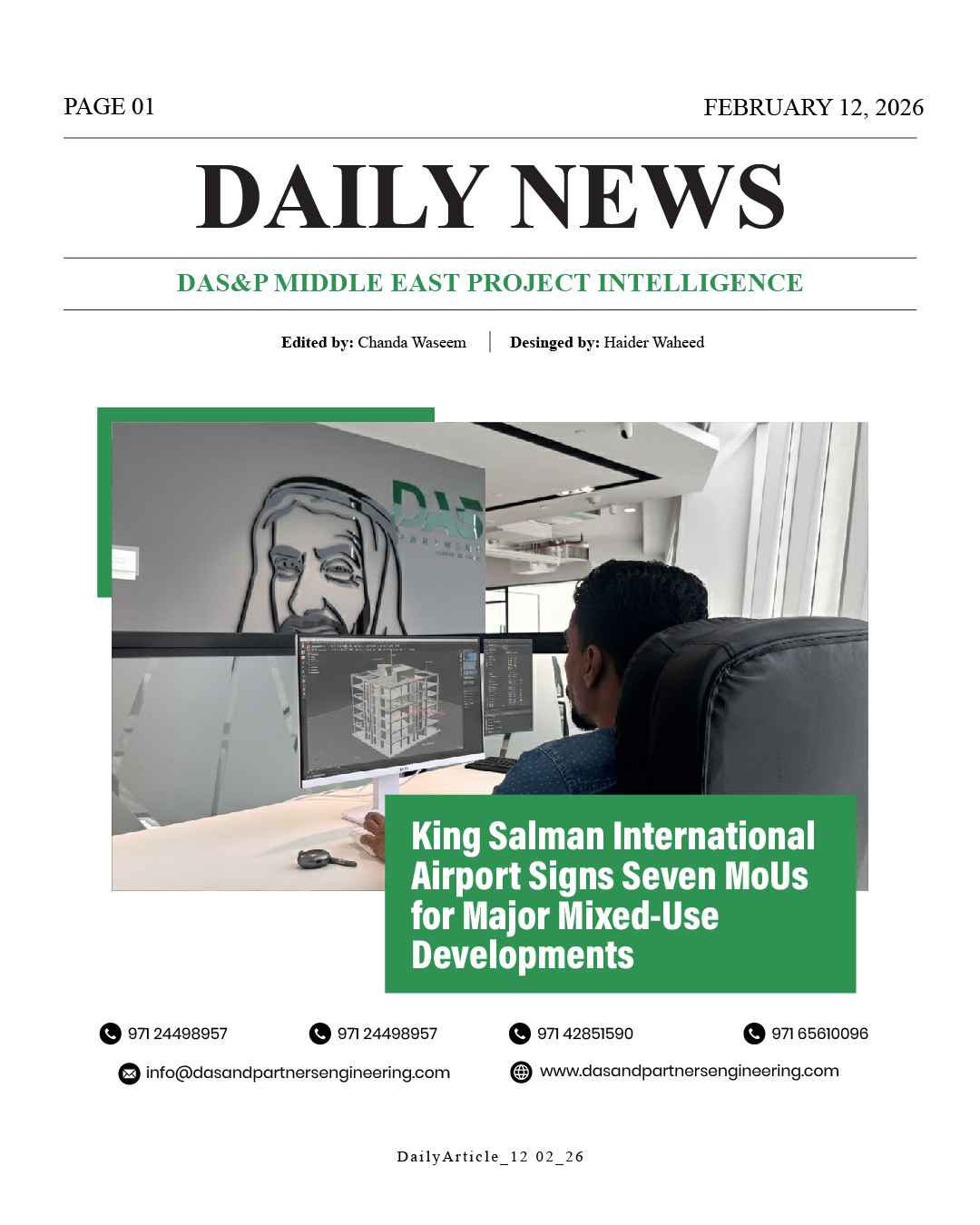 Daily News with DAS&P - 12th Feb 2026