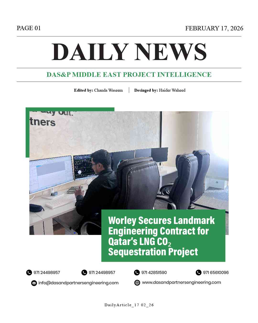 Daily News with DAS&P - 17th Feb 2026