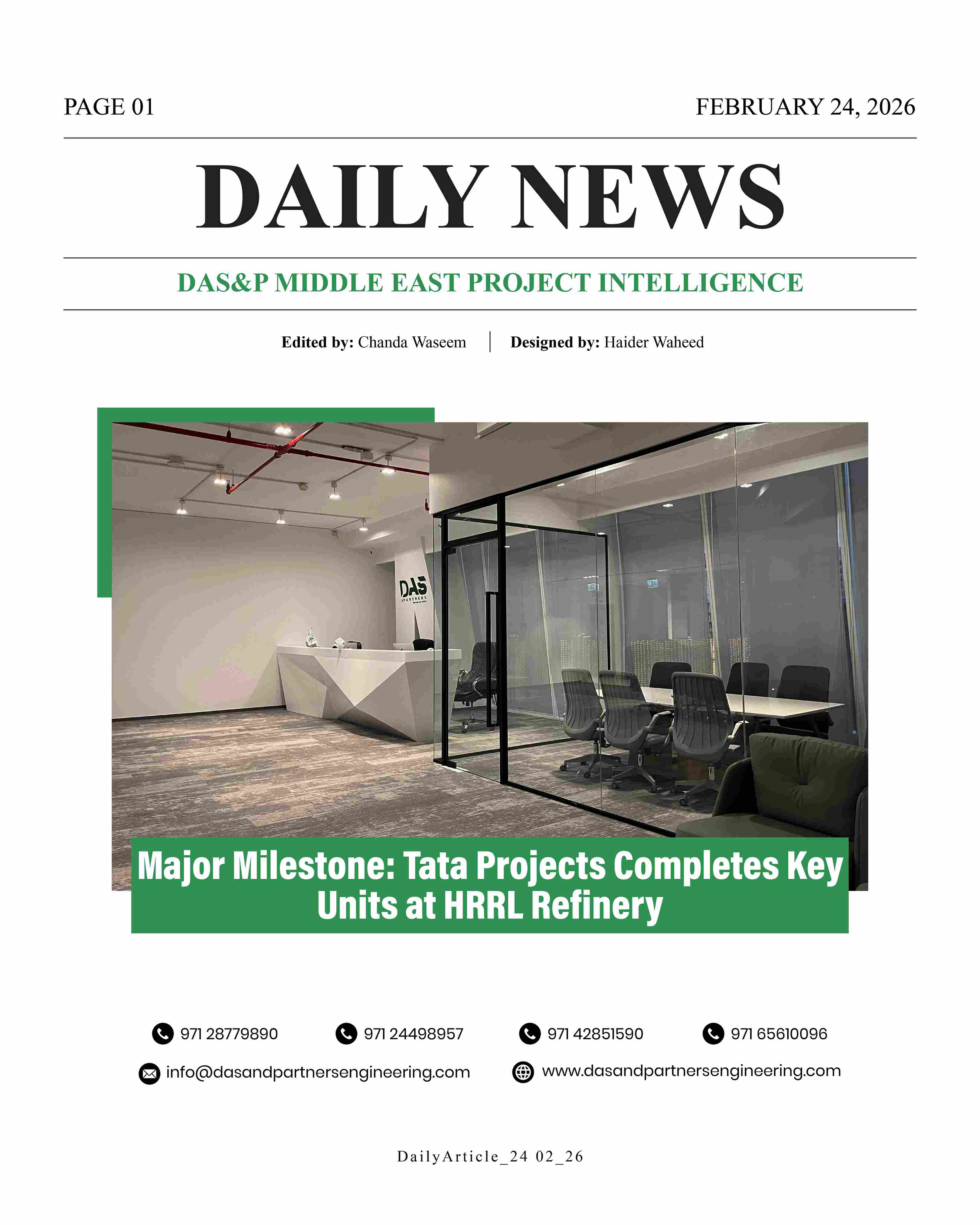 Daily News with DAS&P - 24th Feb 2026