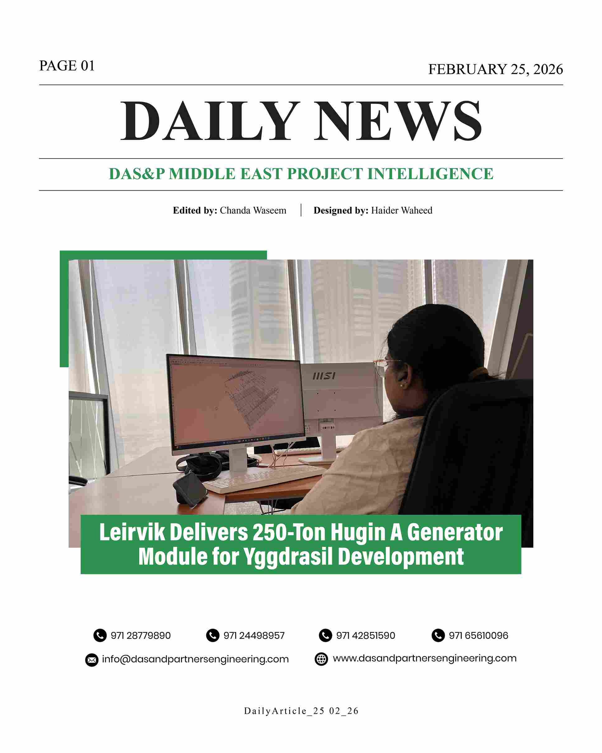 Daily News with DAS&P - 25th Feb 2026