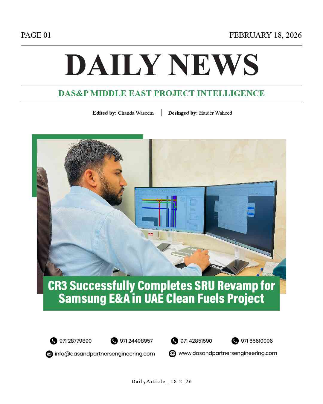 Daily News with DAS&P - 18th Feb 2026