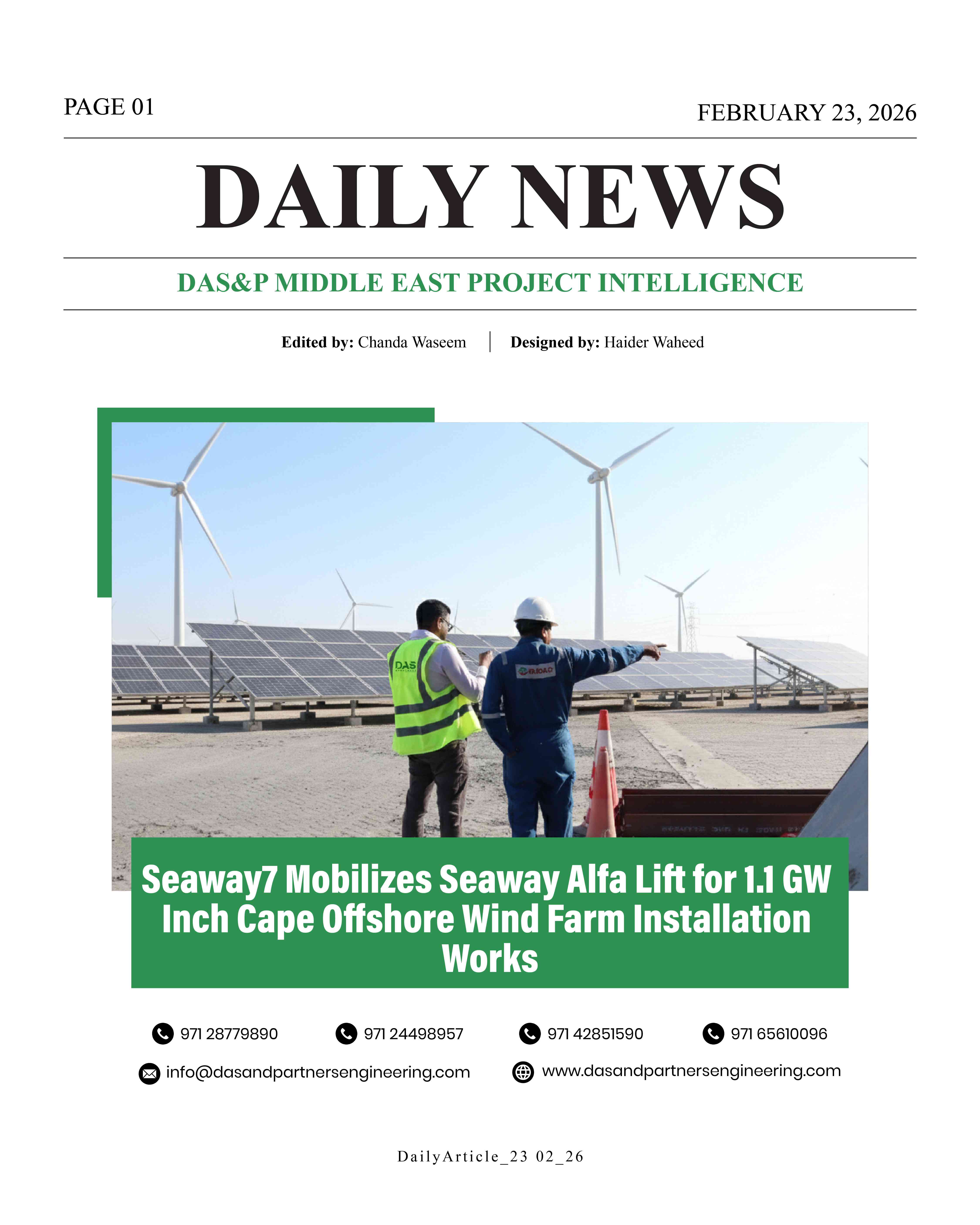 Daily News with DAS&P - 23th Feb 2026