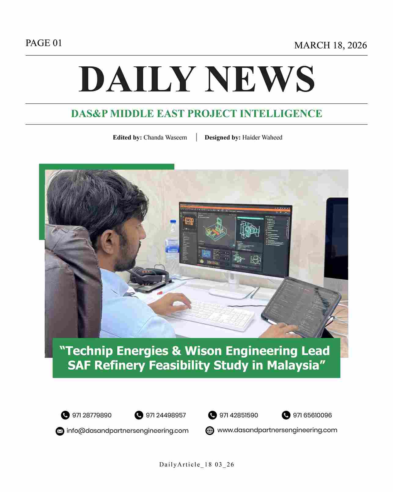 Daily News with DAS&P - 18th Mar 2026