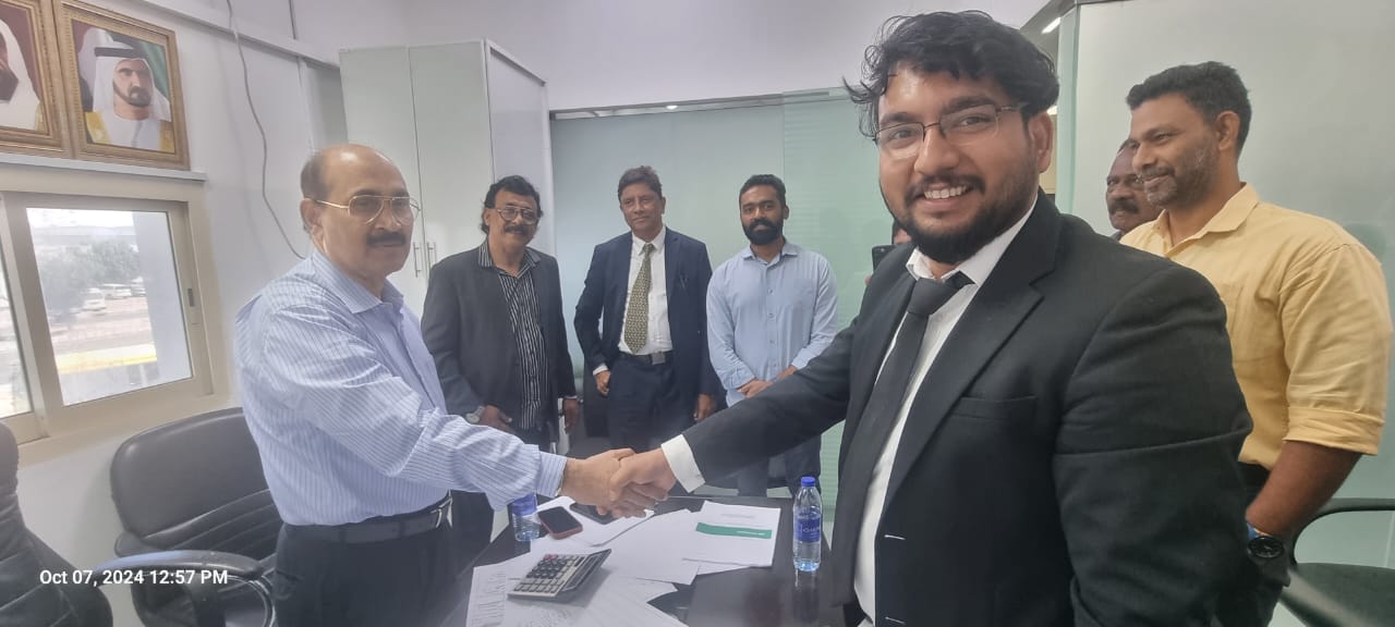 Project Signing with Mr. Shamsudeen